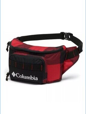 New Columbia Unisex Red Plaid Zigzag Hip Pack